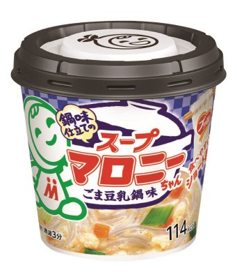 鍋味仕立てのスープマロニーちゃん　ごま豆乳鍋味