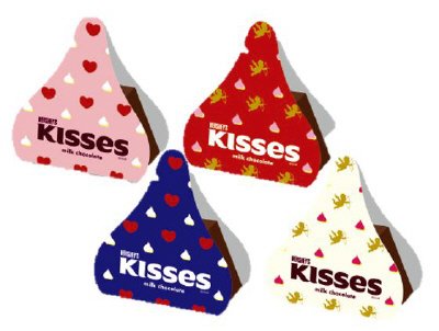 バレンタイン　キスシェイプボックス　キスミルクチョコレート　３P