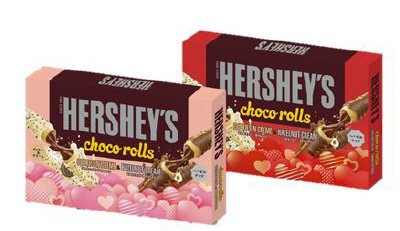 バレンタインボックス　チョコロールアソート　ヘーゼルナッツ、クッキー＆クリーム　12P