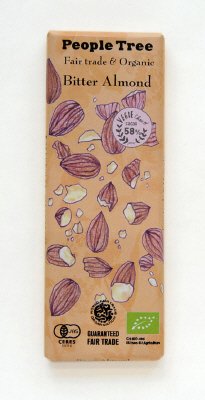 フェアトレードチョコ　板チョコ　オーガニック ビター・アーモンド