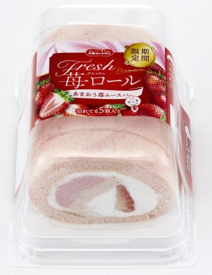 フレッシュ苺ロール　あまおう苺ムース入り