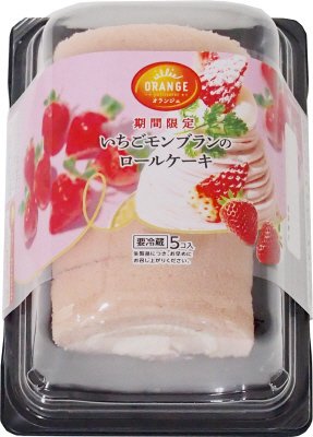 いちごモンブランのロールケーキ