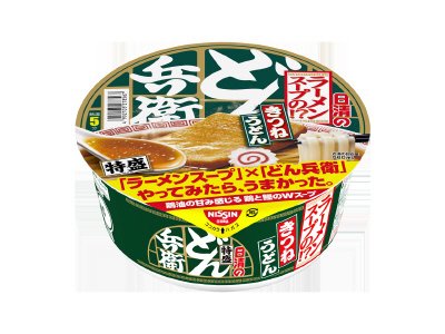 日清のどん兵衛　特盛　ラーメンスープの！？きつねうどん