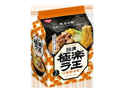 日清極楽ラ王　濃厚香熟味噌　３食パック