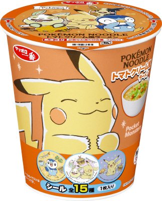 サッポロ一番　タテ型ポケモンヌードル　トマトクリーム風ラーメン