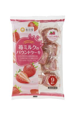 苺ミルクのパウンドケーキ