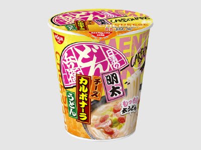 日清のどん兵衛　明太チーズカルボナーラうどん