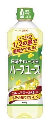 日清キャノーラ油ハーフユース ６００ｇＰＥＴ