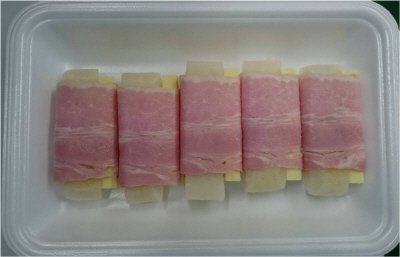 餅入りチーズベーコン巻き