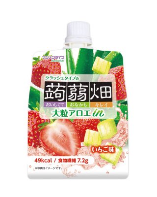 大粒アロエｉｎクラッシュタイプの蒟蒻畑いちご味