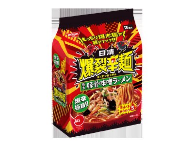 日清爆裂辛麺　極太豚骨味噌ラーメン　２食パック
