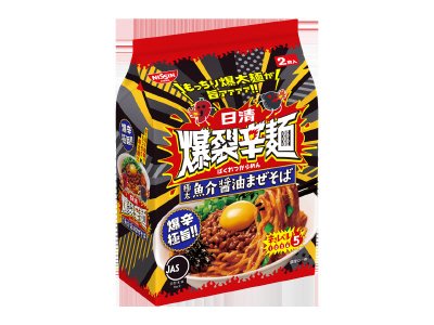 日清爆裂辛麺　極太魚介醤油まぜそば　２食パック