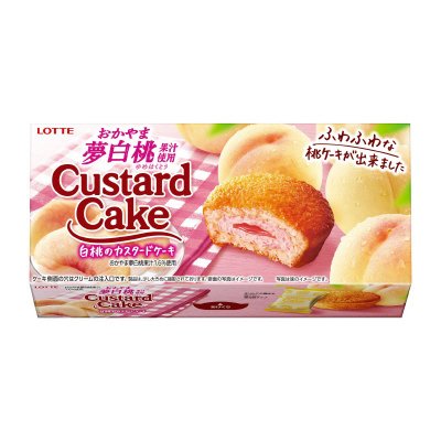 白桃のカスタードケーキ