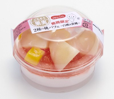 ごちそう果実 　２種の桃パフェ～白桃＆黄桃～