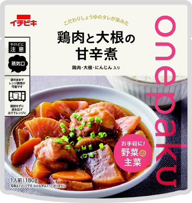 onepaku 鶏肉と大根の甘辛煮