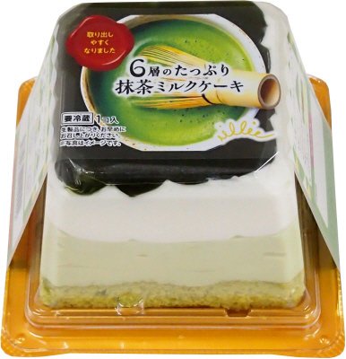 ６層のたっぷり抹茶ミルクケーキ