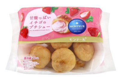 甘酸っぱいイチゴのプチシュー