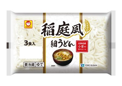 北海道産小麦で作りました　稲庭風細うどん　３食入