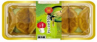 ふんわりワッフル（抹茶＆ミルク）北海道産練乳使用（４）