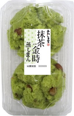 抹茶金時蒸しまん