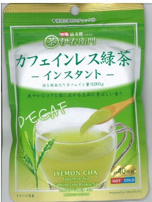 伊右衛門インスタントカフェインレス緑茶　袋