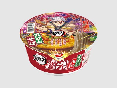 日清のどん兵衛　天ぷらそば　鬼滅の刃パッケージ