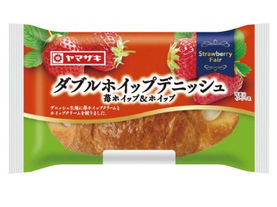 ダブルホイップデニッシュ（苺ホイップ＆ホイップ）