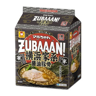 マルちゃんＺＵＢＡＡＡＮ！　横浜家系醤油豚骨　３食パック