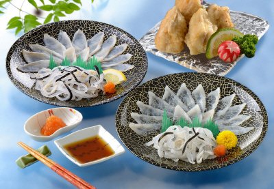 ふく薄造りとふく唐揚げ(油調済)セット