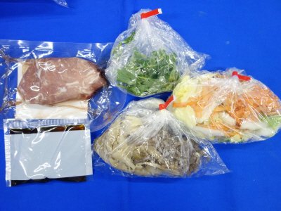 産直豚肉と4種具材の和風炒め（三つ葉入り）