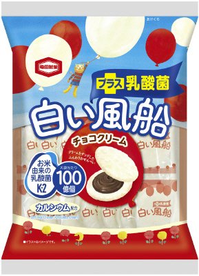 白い風船チョコクリーム