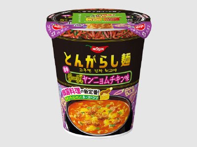 日清のとんがらし麺　甘辛チーズヤンニョムチキン味