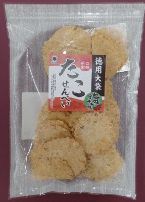 徳用大袋たこせんべい七味唐辛子味