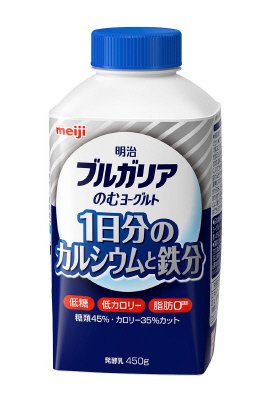 明治ブルガリアのむヨーグルト1日分のカルシウムと鉄分