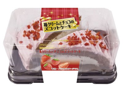 苺クリームとチョコのズコットケーキ（２）