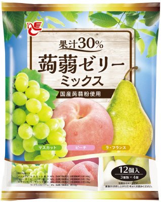 果汁３０％蒟蒻ゼリー　ミックス