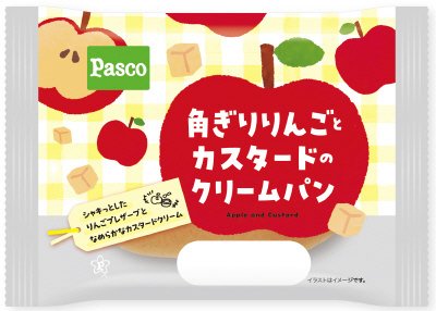 角ぎりりんごとカスタードのクリームパン