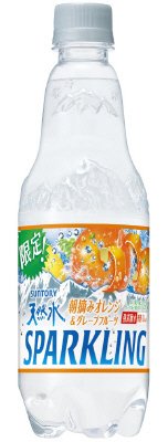 サントリー天然水スパークリング朝摘みオレンジ＆グレープフルーツ５００ｍｌペット（手売り用）