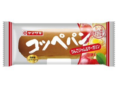 コッペパン（りんごジャム＆マーガリン）