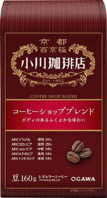 小川珈琲店 コーヒーショップブレンド 豆 160G