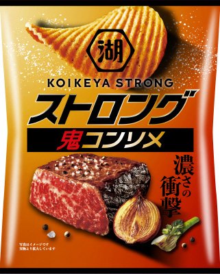 湖池屋ストロングポテトチップス　鬼コンソメ