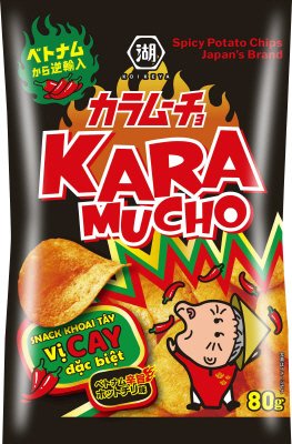 （ベトナム製造）８０ｇベトナムカラムーチョチップスホットチリ味