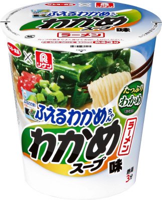 リケンわかめスープ　ふえるわかめちゃん　わかめスープ味ラーメン