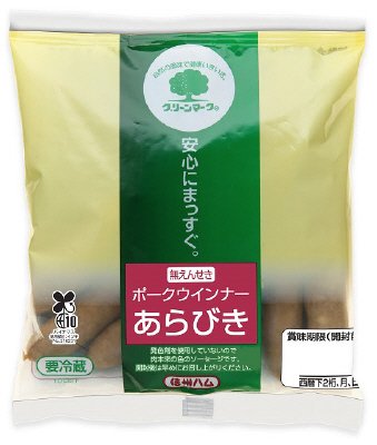 グリーンマーク粗挽きポークウインナー