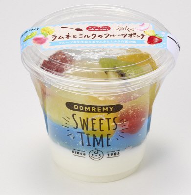 ラムネとミルクのフルーツポンチ