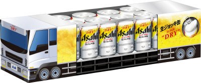 アサヒスーパードライ生ジョッキ缶トラック型スリーブセット