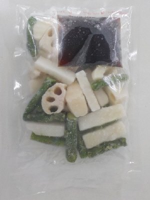 いかとアスパラガスとれんこんの照り焼き