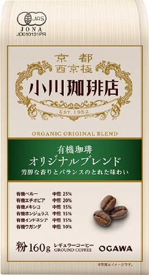 小川珈琲店 有機珈琲 ｵﾘｼﾞﾅﾙﾌﾞﾚﾝﾄﾞ 粉 160G