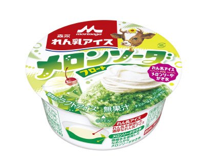 森永れん乳アイス メロンソーダフロート