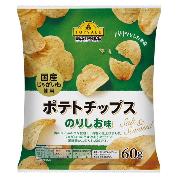 ポテトチップスのりしお味